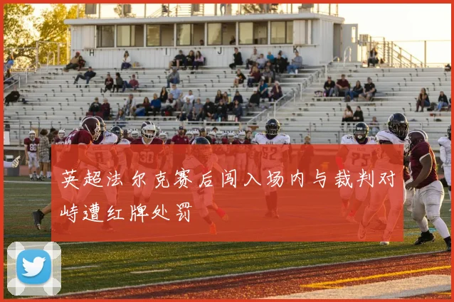 英超法尔克赛后闯入场内与裁判对峙遭红牌处罚